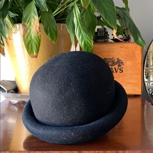 Black wool bowler hat